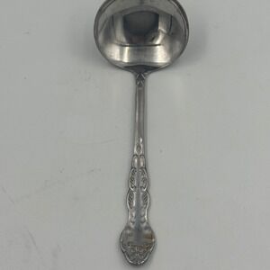National Stainless Nancy Gravy Ladle Japan Floral Scroll‎ Pattern Sauce Spoon